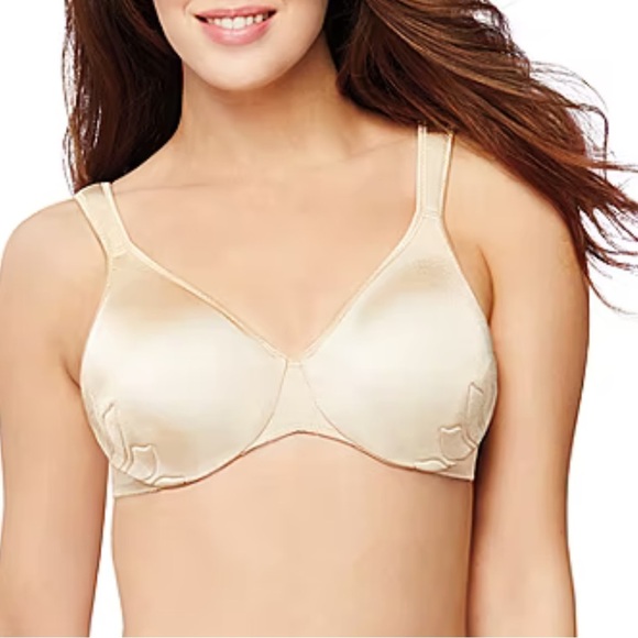 Bali Live It Up Seamless Tee Shirt Underwire Full Coverage Soft Taupe Bra NEW - Picture 1 of 11